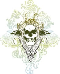 Skull trophy illustration