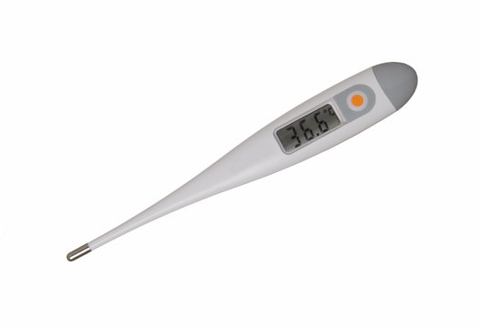 Digital medical thermometer isolated