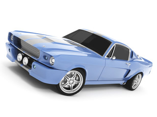 Naklejka na ściany i meble Light-blue Classical Sports Car