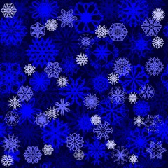 Magic 3D snowflakes. Seamless vector wallpaper