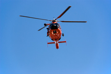 Fototapeta na wymiar Coast Guard Helicopter