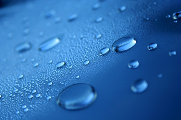 cool blue water droplets