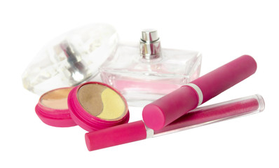 pink cosmetics kit