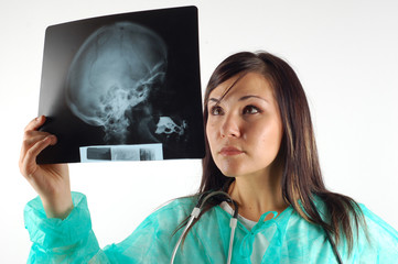 female doctor holding x-ray #7