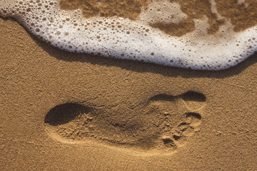 Footprint in the sand