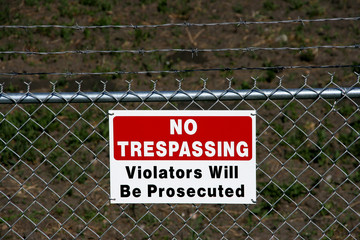 No trespassing - private property