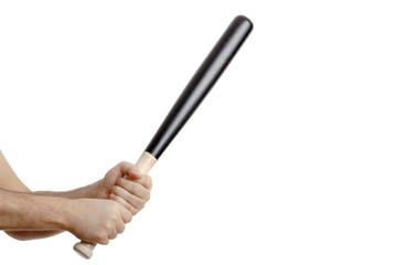 Baseball player swinging a baseball bat