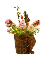 Flowers in basket