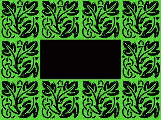 cadre vert noir