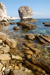 Bonifacio, plage de galet