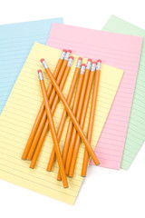 Fototapeta premium notepaper and pencils