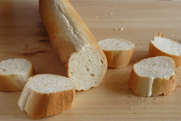 Loaf of bakery and sliced sandwiches