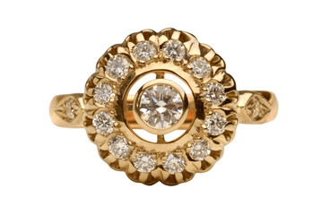 Gold ring with brilliants