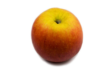 Yellow red apple isolated