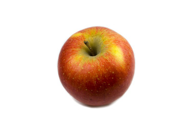 Yellow red apple isolated