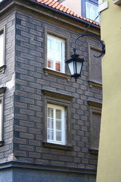 Old style lantern in the Old Town in Wasaw, Poland
