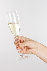 hand with glass