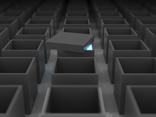 Obraz premium One box not opened (opportunity)