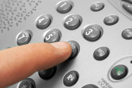 Finger and phone keypad
