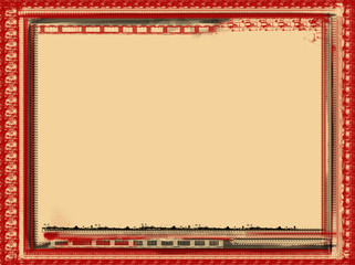 Grunge border and background