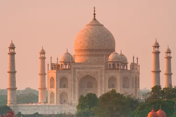 Foto op Aluminium Taj Mahal zonsondergang gloed © Tommy Schultz
