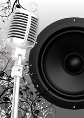 microphone et baffle