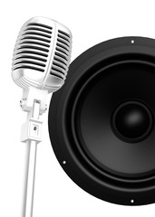Microphone et baffle