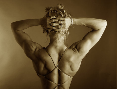 Back of body -fitness lady