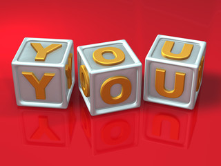 block letters - 3d concept illustration