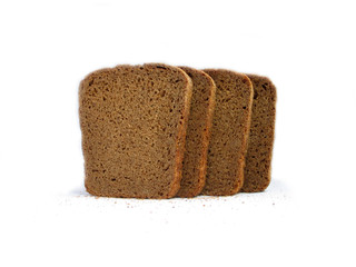 Bread slices on isolated