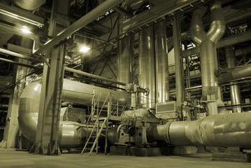 Pipes inside energy plant