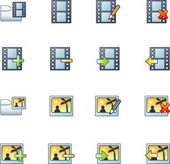 project photo and video files icons