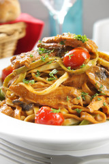 Tuna and Mushroom Linguine