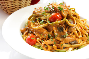 Tuna and Mushroom Linguine