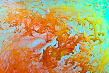 fluorescent abstract in the water