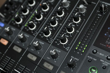 professional dj mixing device studio audio mix buttons