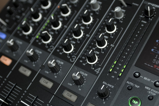 professional dj mixing device studio audio mix buttons