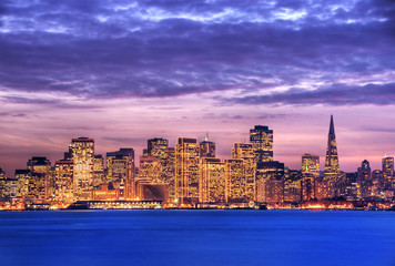 San Francisco at dusk HDR
