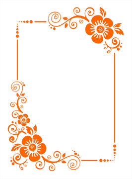 Orange Flower Border