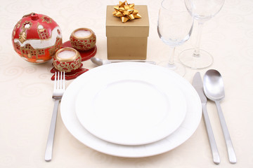 Christmas table setting