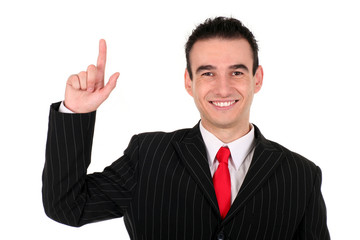 Businessman With Finger Pointing Up