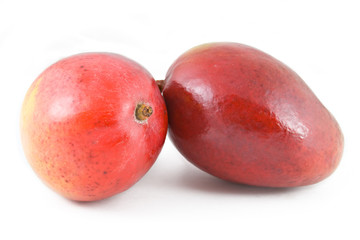 two ripe mangos