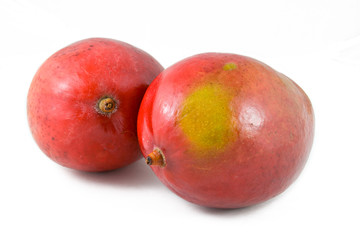 two ripe mangos