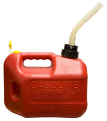 Red One Gallon Gasoline Container with Spout 
