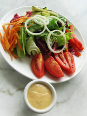 salad with dressing