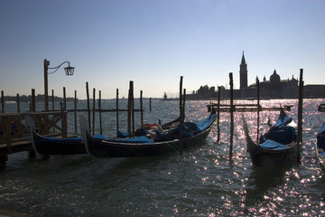 Fototapeta na wymiar Venise - Vue sur l'ile de San Girogio Większość