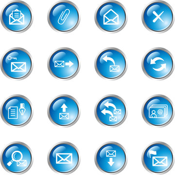 blue drop e-mail icons