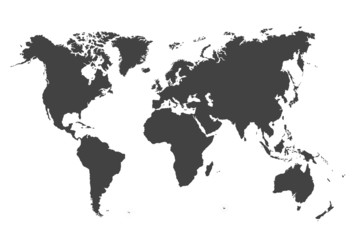 Weltkarte (grau)