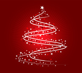White Christmas tree design