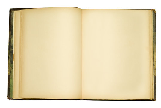 Two blank Pages in an empty old Book